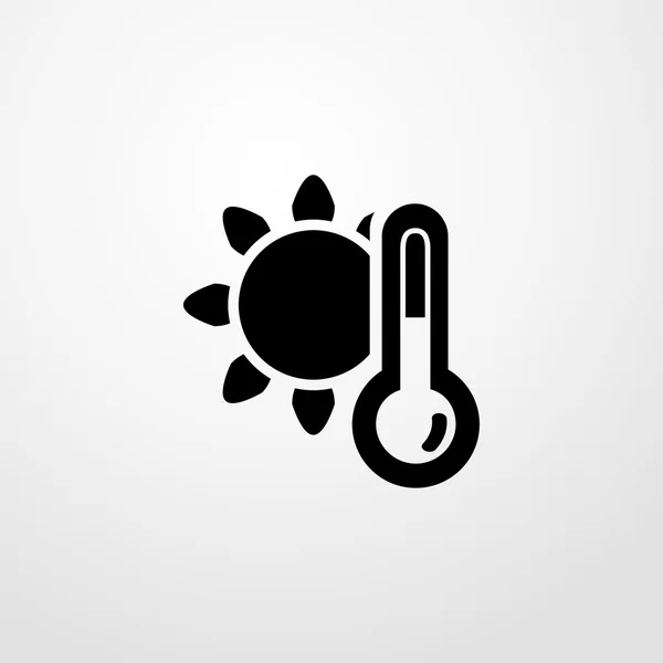 Thermometer met zon pictogram. thermometer met Zonneteken — Stockvector