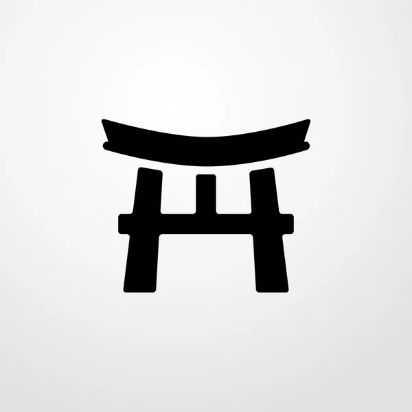 Torii icono de la puerta. Torii señal de la puerta — Vector de stock