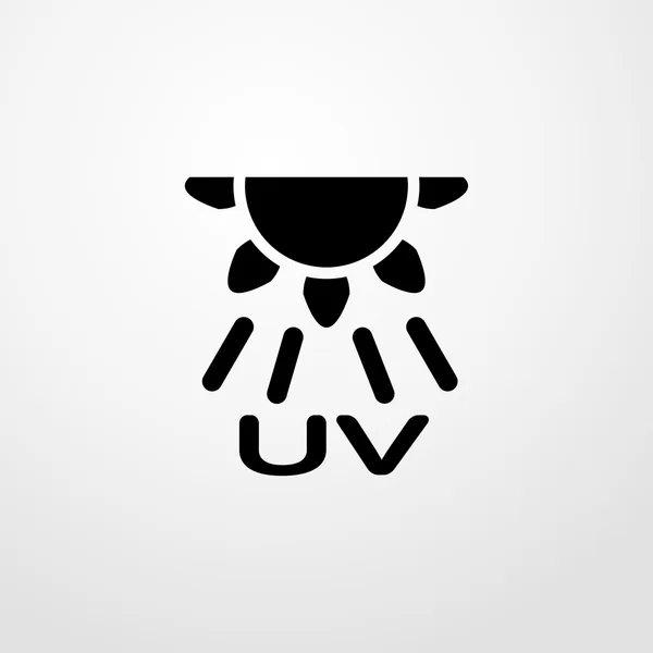 UV paprsky slunce ikony. UV paprsky sluneční znamení — Stockový vektor