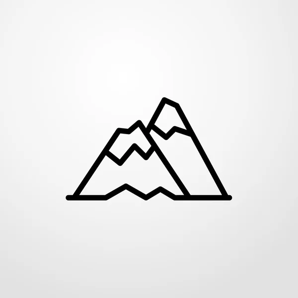 Icône des montagnes. signe de montagnes — Image vectorielle