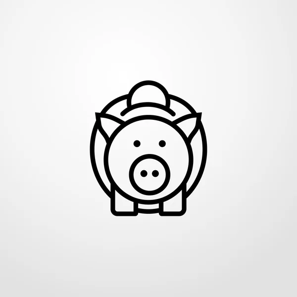 Sparschwein-Symbol. Sparschwein-Zeichen — Stockvektor