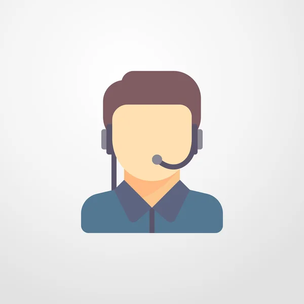 Icono del telemarketer. señal de telemarketer — Vector de stock