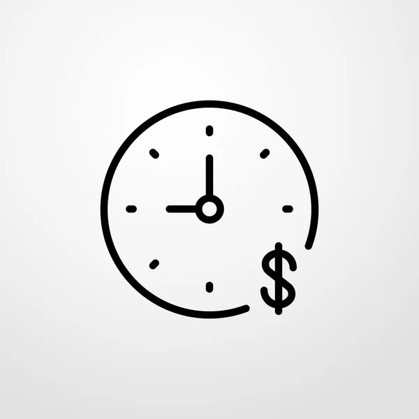 Idő money ikonra. idő pénz jel — Stock Vector