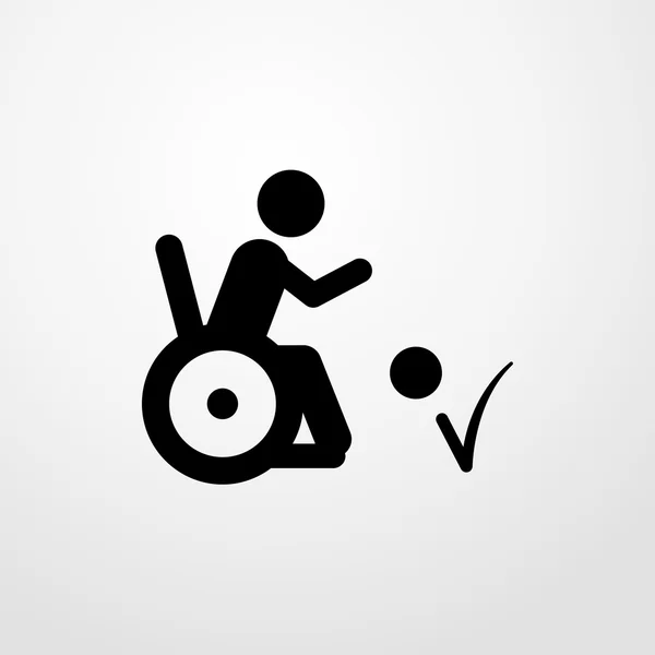 Икона спорта на колясках. знак "кресло-каталка" — стоковый вектор
