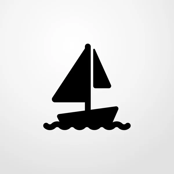 Icône de voilier. bateau à voile signe — Image vectorielle