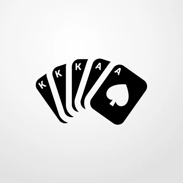 Ícone de poker completo. poker sinal completo — Vetor de Stock