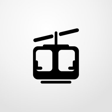 Hava Asansör simgesi. düz tasarım