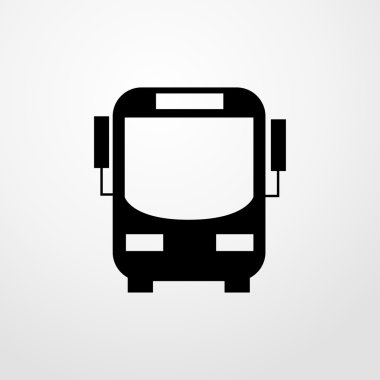 Otobüs simgesi. düz dizayn