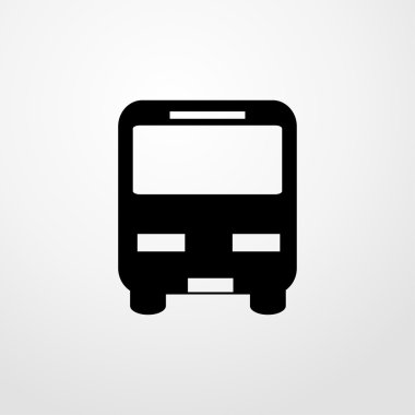 Otobüs simgesi. düz dizayn