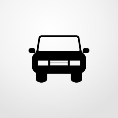 Araba ikonu. düz dizayn