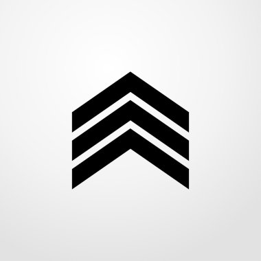 çizgili simgesi askeri. düz tasarım