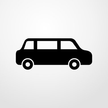 Araba ikonu. düz dizayn