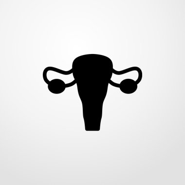 kadın üreme sistemi simgesi. düz tasarım