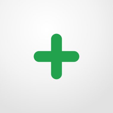 artı simgesi. düz tasarım