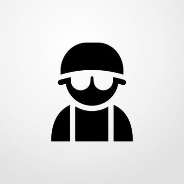 asker simgesi. düz tasarım