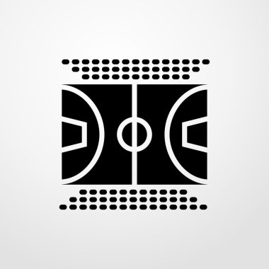 Basketbol mahkeme simgesi. Basketbol mahkeme işareti