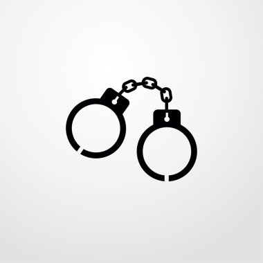 el kelepçeleri simgesi. el işareti kolluklar