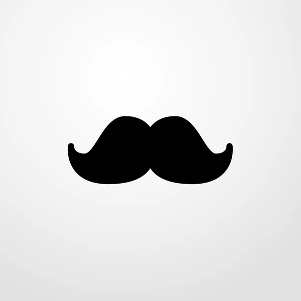 Grande ícone do bigode. design plano — Vetor de Stock