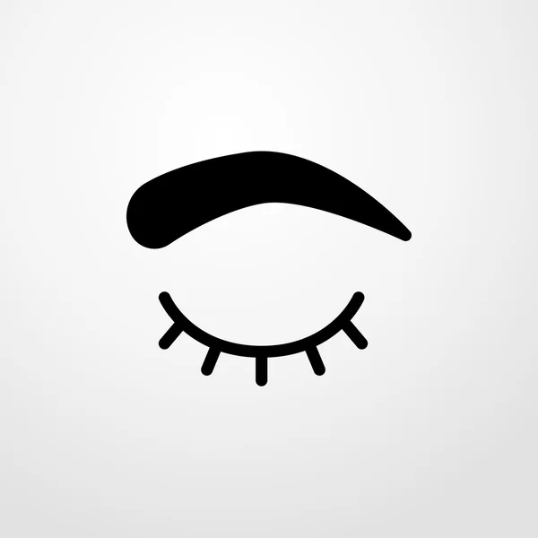 Oeil fermé icône. design plat — Image vectorielle