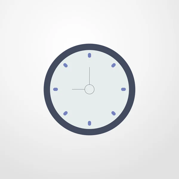 Icono del reloj. diseño plano — Vector de stock