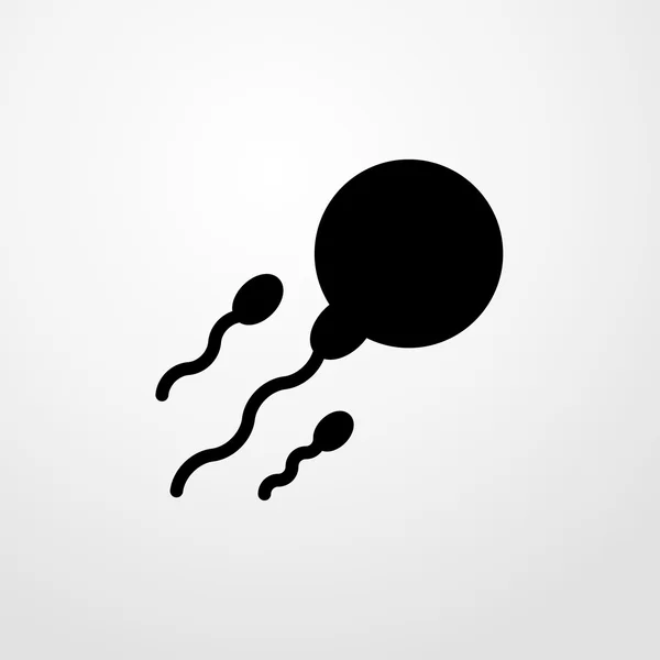 Icono plano de espermatozoides. diseño plano — Vector de stock