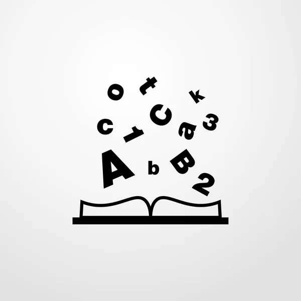 Onderwijs boekpictogram. platte ontwerp — Stockvector