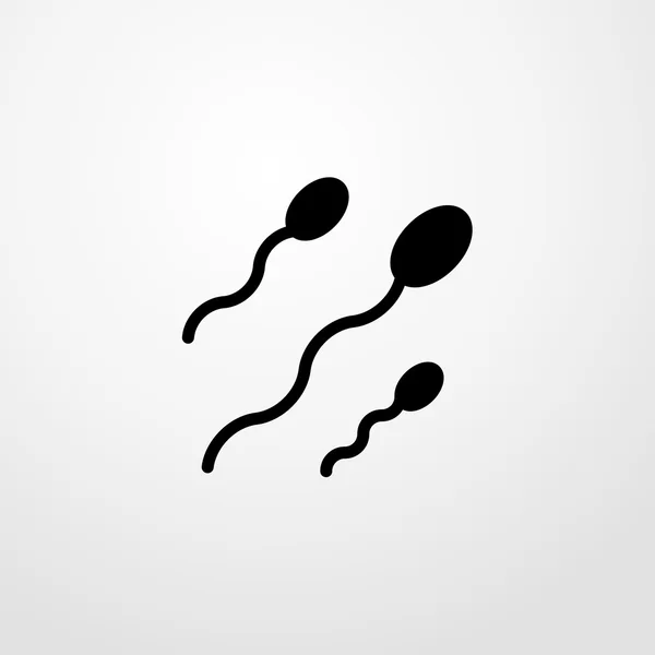 Icono del esperma humano. diseño plano — Vector de stock