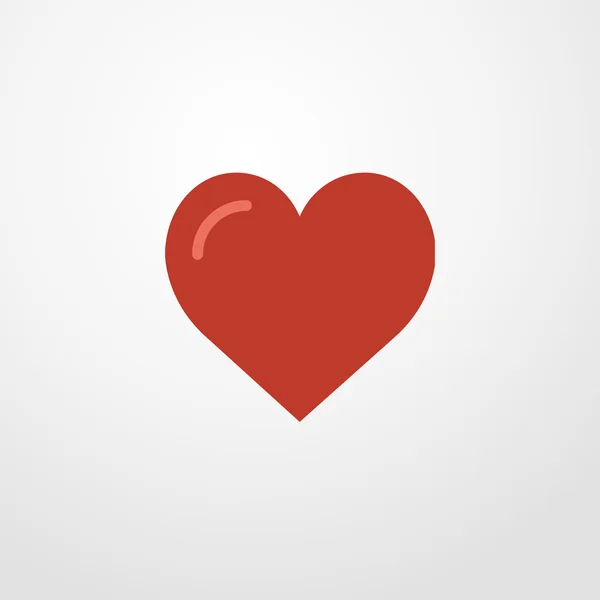 Icona del cuore. design piatto — Vettoriale Stock