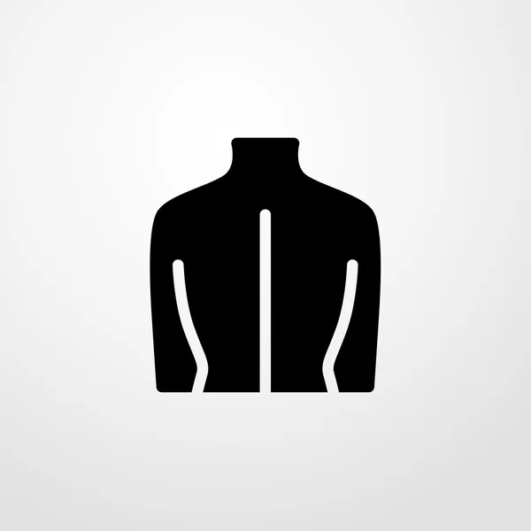 Icona della schiena umana. design piatto — Vettoriale Stock