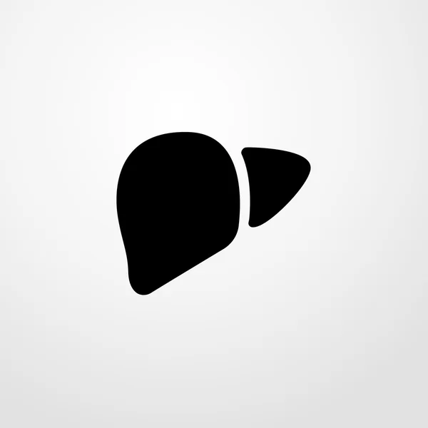 Ícone de fígado humano. design plano — Vetor de Stock