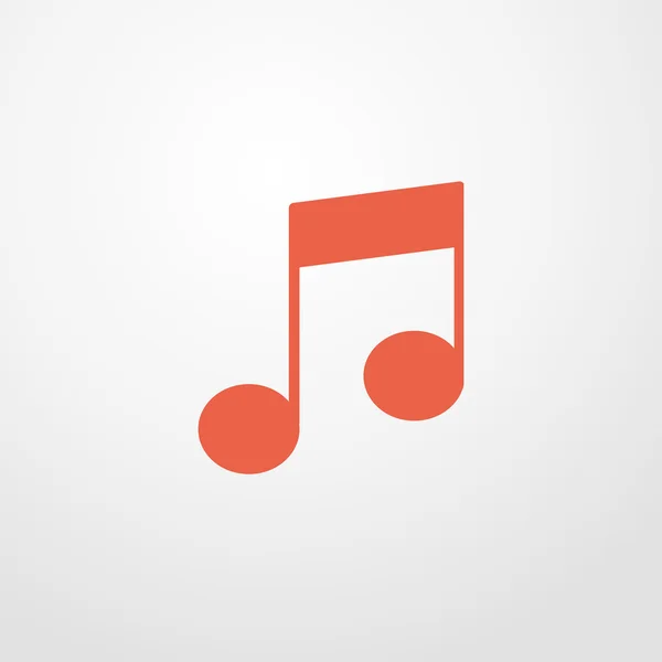 Icono de nota musical. diseño plano — Vector de stock