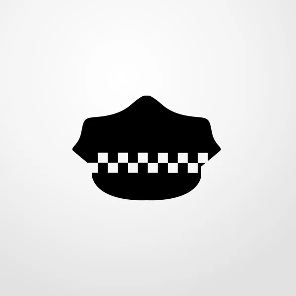 Icône chapeau de police. design plat — Image vectorielle