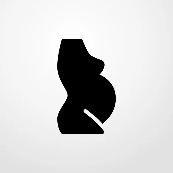 Pregnant woman icon. flat design — Stock Vector