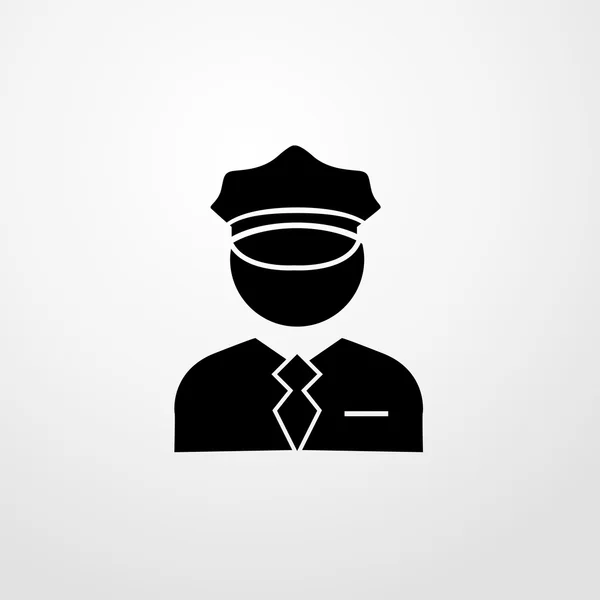 Icône de policier. design plat — Image vectorielle