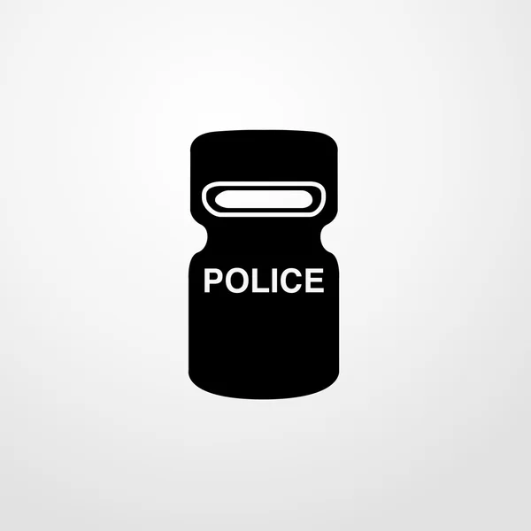 Icône de bouclier de police. design plat — Image vectorielle