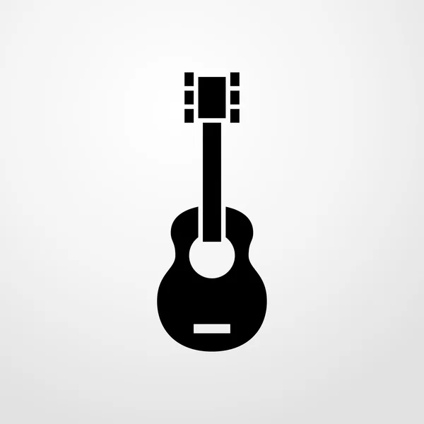 Icono de la guitarra acústica. señal de guitarra acústica — Archivo Imágenes Vectoriales