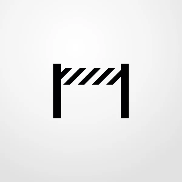 Icône de barrière. panneau barrière — Image vectorielle