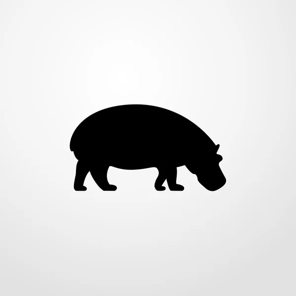 Icono del hipopótamo. signo hipopótamo — Archivo Imágenes Vectoriales