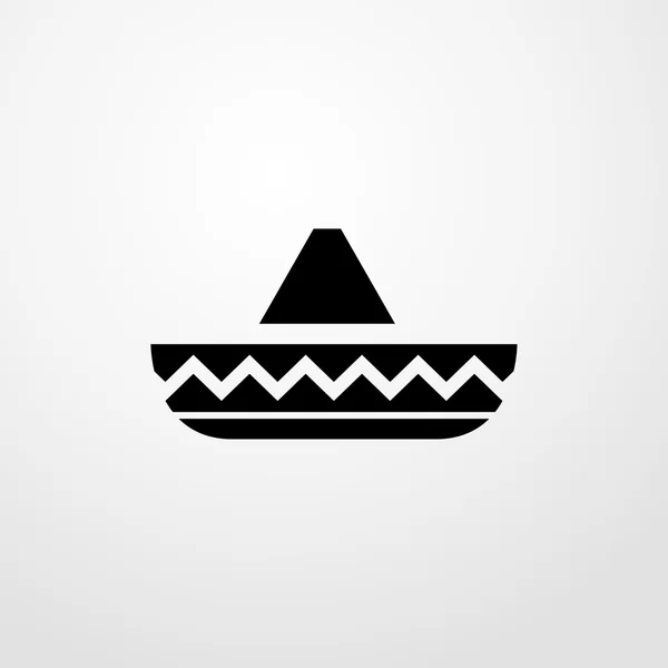 Icône de chapeau mexicain. chapeau mexique signe — Image vectorielle