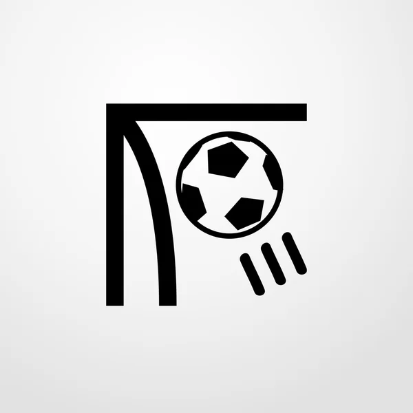 Pelota de fútbol en el icono de ilustración vector neto. Pelota de fútbol en signo de ilustración vector neto — Vector de stock