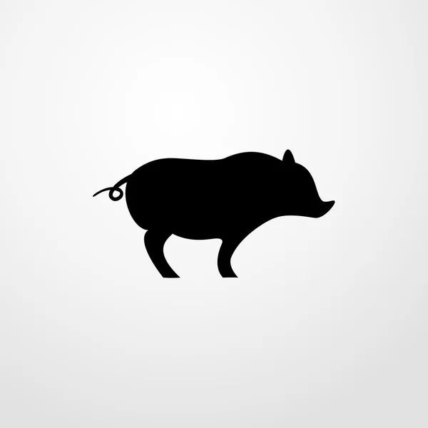 Schwein-Ikone. Schweineschild — Stockvektor