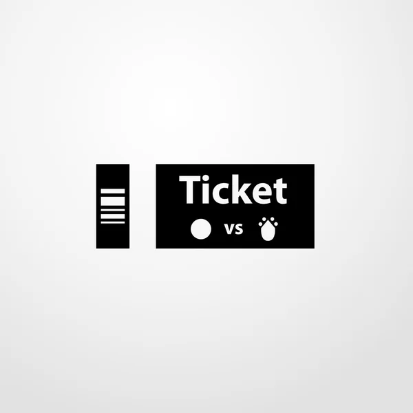 Fußball-Ikone. Fußballticketschild — Stockvektor