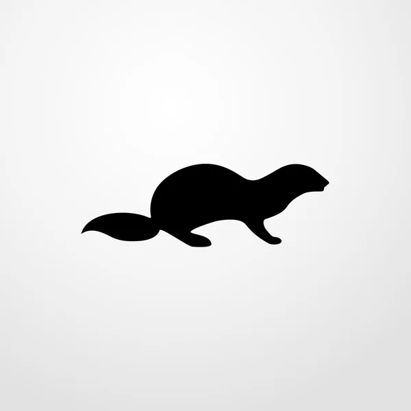 Fischotter-Symbol. Fischotter-Zeichen — Stockvektor