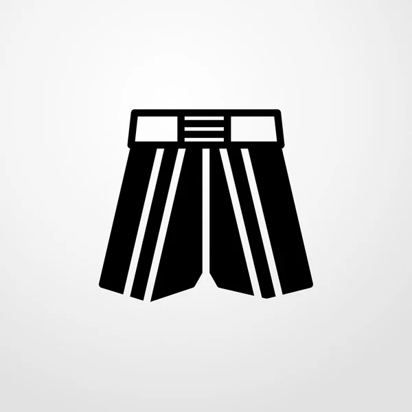 Икона спортивных шорт. Знак спортивного шорта — стоковый вектор