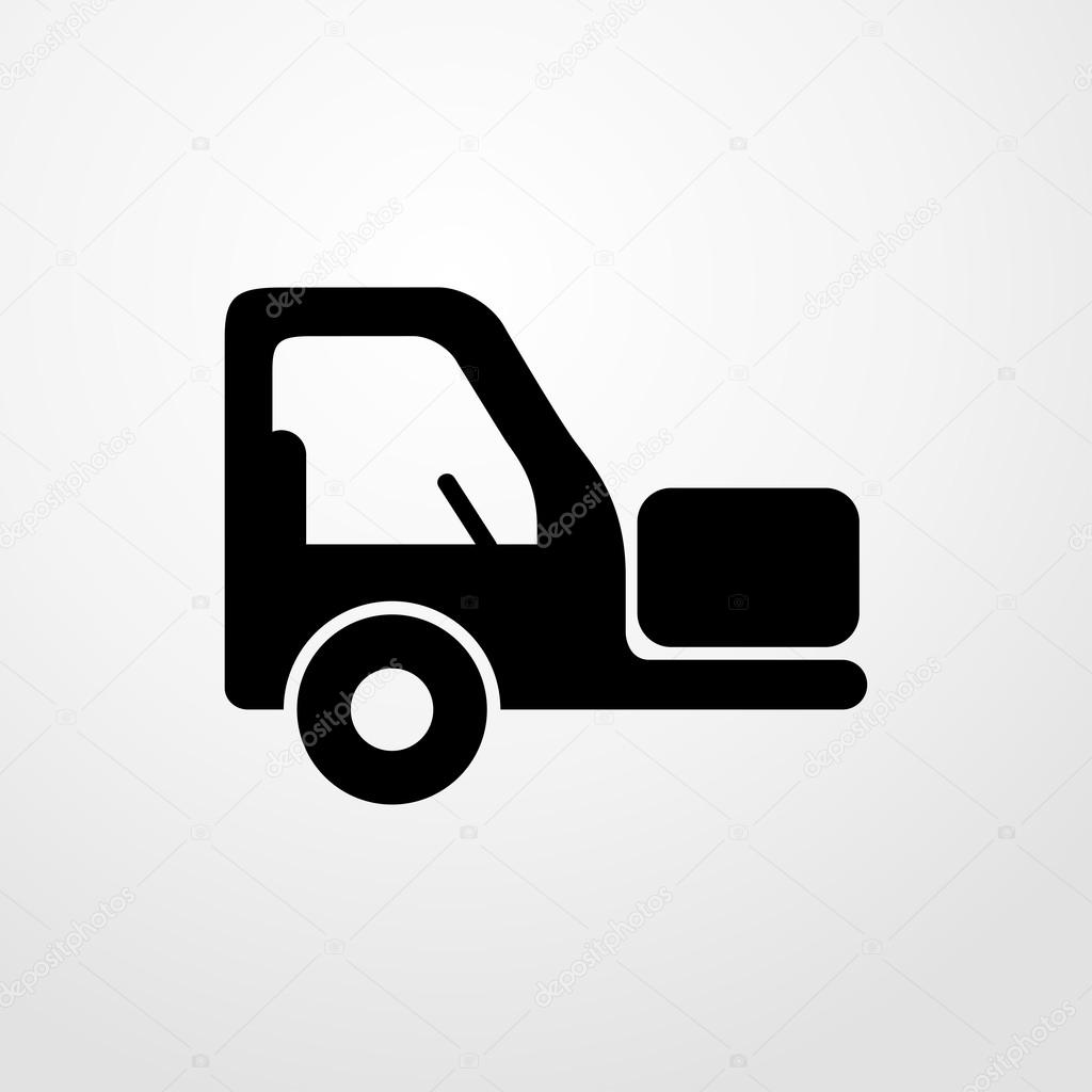 Truck cabin icon. flat design