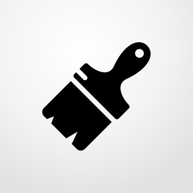 Fırça simgesi. düz tasarım