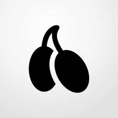 Zeytin simgesi. düz tasarım