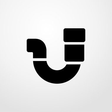 Borular simgesi. düz tasarım