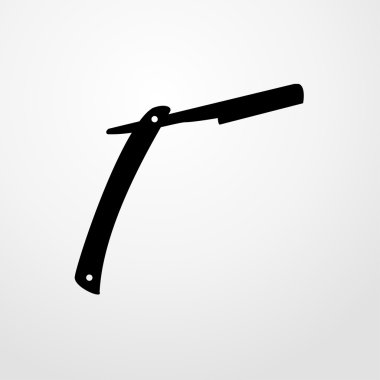 ustura saç salonu aracı simgesi. düz tasarım