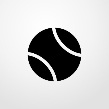 Tenis topu simgesi. düz tasarım